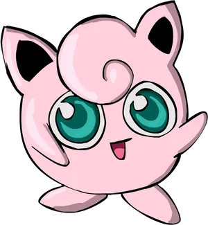 Jigglypuff Pokemon Character Illustration.png PNG Image