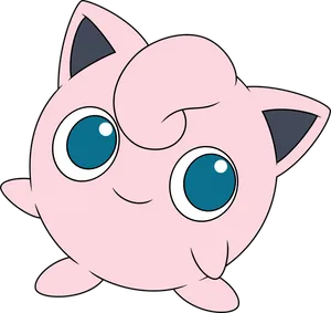 Jigglypuff Pokemon Character Illustration PNG Image