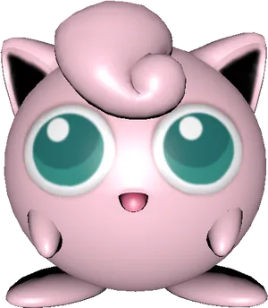 Jigglypuff Pokemon3 D Model PNG Image