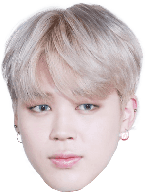 Jimin Blonde Hair Portrait PNG image with transparent background
