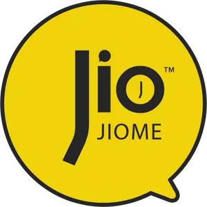 Jio Logo Yellow Background PNG Image