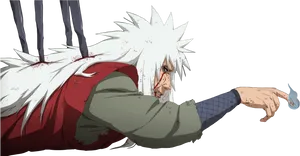 Jiraiya Final Moments PNG Image