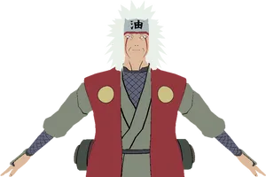 Jiraiya Naruto Anime Character PNG Image