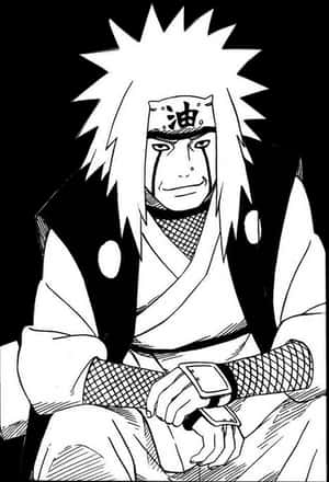 Jiraiya Naruto Manga Portrait PNG image with transparent background