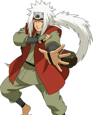 Jiraiya Ninja Pose PNG Image