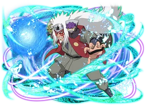 Jiraiya_ Performing_ Rasengan PNG Image