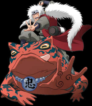 Jiraiya Riding Gamabunta Naruto Anime PNG image with transparent background