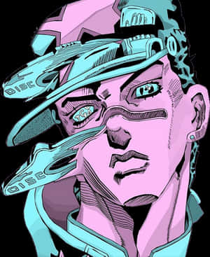 Jjba Jotaro Aesthetic Vaporwave Freetoedit - Jotaro Vaporwave PNG image with transparent background