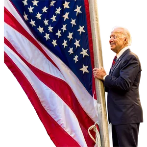 Joe Biden And Flag Png Myu PNG Image