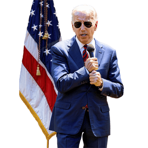 Joe Biden with Microphone PNG gmj58 PNG image with transparent background