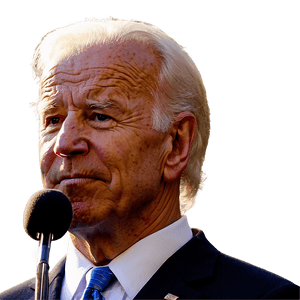 Joe Biden with Microphone PNG qsg PNG image with transparent background