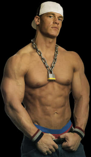 John Cena Chain Gang Attire PNG image with transparent background