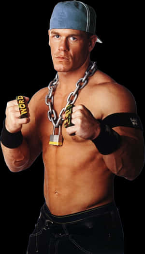 John Cena Chain Gang Pose PNG image with transparent background