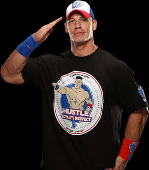 John Cena Salute PNG image with transparent background