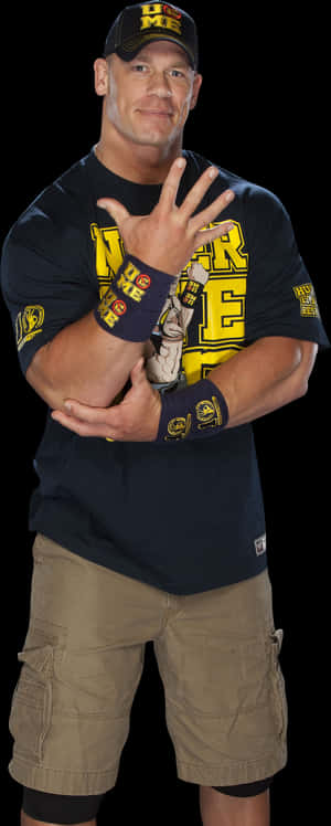 John Cena W W E Pose PNG image with transparent background