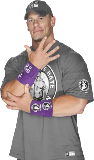 John Cena You Cant See Me Pose PNG Image