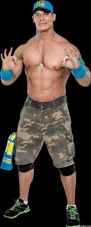 John Cena You Cant See Me Pose PNG image with transparent background