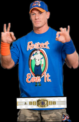 John Cena You Cant See Me Pose PNG image with transparent background