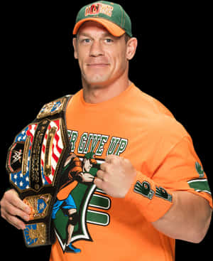 John Cenawith Championship Belt PNG image with transparent background