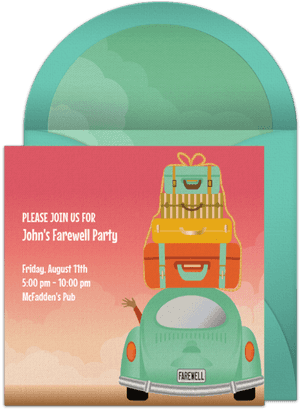 Going Away Party Blank Invitation, HD Png Download PNG