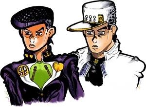 Jojo Characters Illustration PNG Image