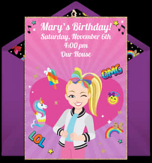 Jojo Siwa Free Invitation, HD Png Download PNG image with transparent background
