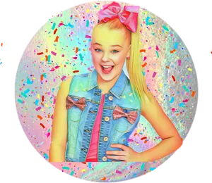 Jojo Siwa Sparkling Background PNG Image