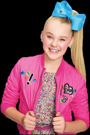 Jojo Siwa Wearing Big Blue Bow - Jojo Siwa, HD Png Download PNG image with transparent background