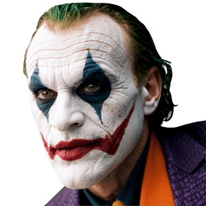 Joker Face Close-Up PNG 61 PNG image with transparent background