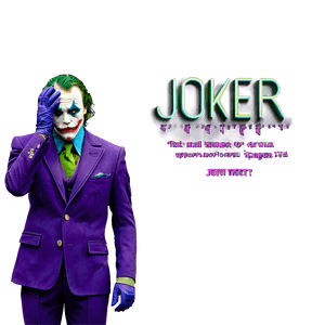 Joker in Suit PNG fnn32 PNG image with transparent background