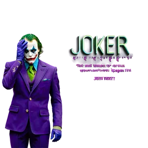 Joker In Suit Png Fnn32 PNG Image