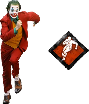 Joker Running With Perk Icon PNG Image