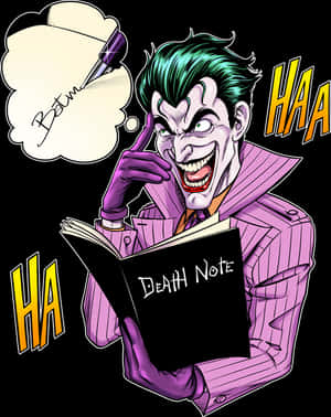 The Joker And The Death Note Preview - Joker Illustration Death Note, HD Png Download PNG with transparent background