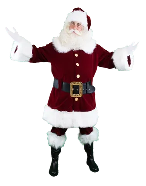 Jolly Santa Claus Peace Sign PNG Image