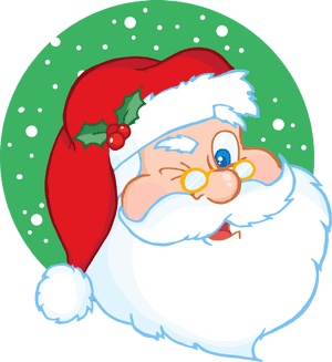 Jolly Santa Claus Portrait PNG image with transparent background