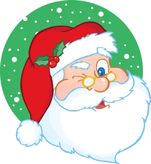 Jolly Santa Claus Portrait PNG Image