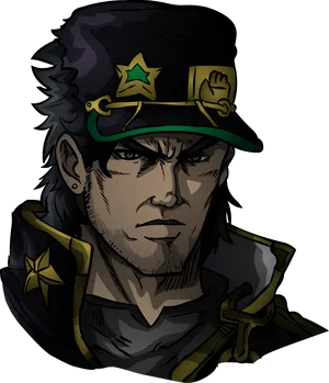 Jotaro Kujo Portrait PNG Image