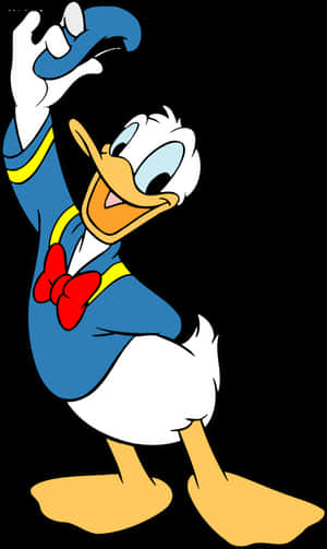Joyful Animated Duck Character PNG image with transparent background