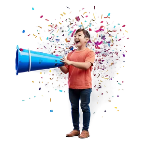 Joyful Confetti Cannon Moment Png Gjs PNG Image