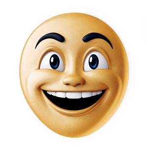 Joyful Emoji Expression PNG oui PNG image with transparent background