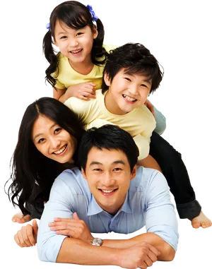 Joyful Family Portrait PNG Image