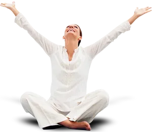 Joyful Meditation Session PNG Image