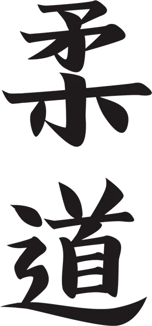 Judo Kanji Calligraphy PNG Image