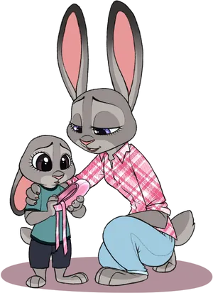 Judy Hopps Gift Presentation PNG Image