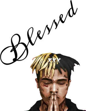 Juice Wrld Blessed Portrait PNG Image