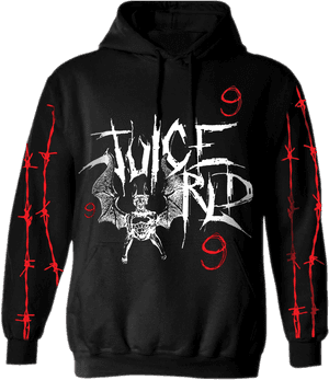 Juice Wrld Merch Hoodie PNG image with transparent background