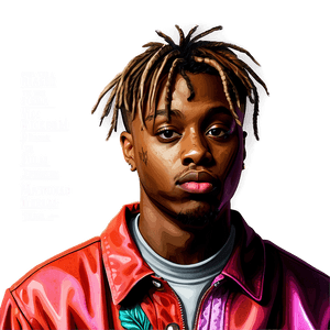 Juice Wrld Portrait Illustration PNG 05212024 PNG image with transparent background