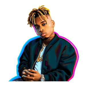 Juice Wrld Portrait Illustration PNG 05212024 PNG image with transparent background