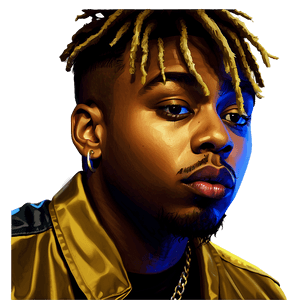 Juice Wrld Portrait Illustration PNG 05212024 PNG image with transparent background