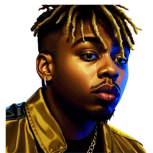 Juice Wrld Portrait Illustration Png 05212024 PNG Image